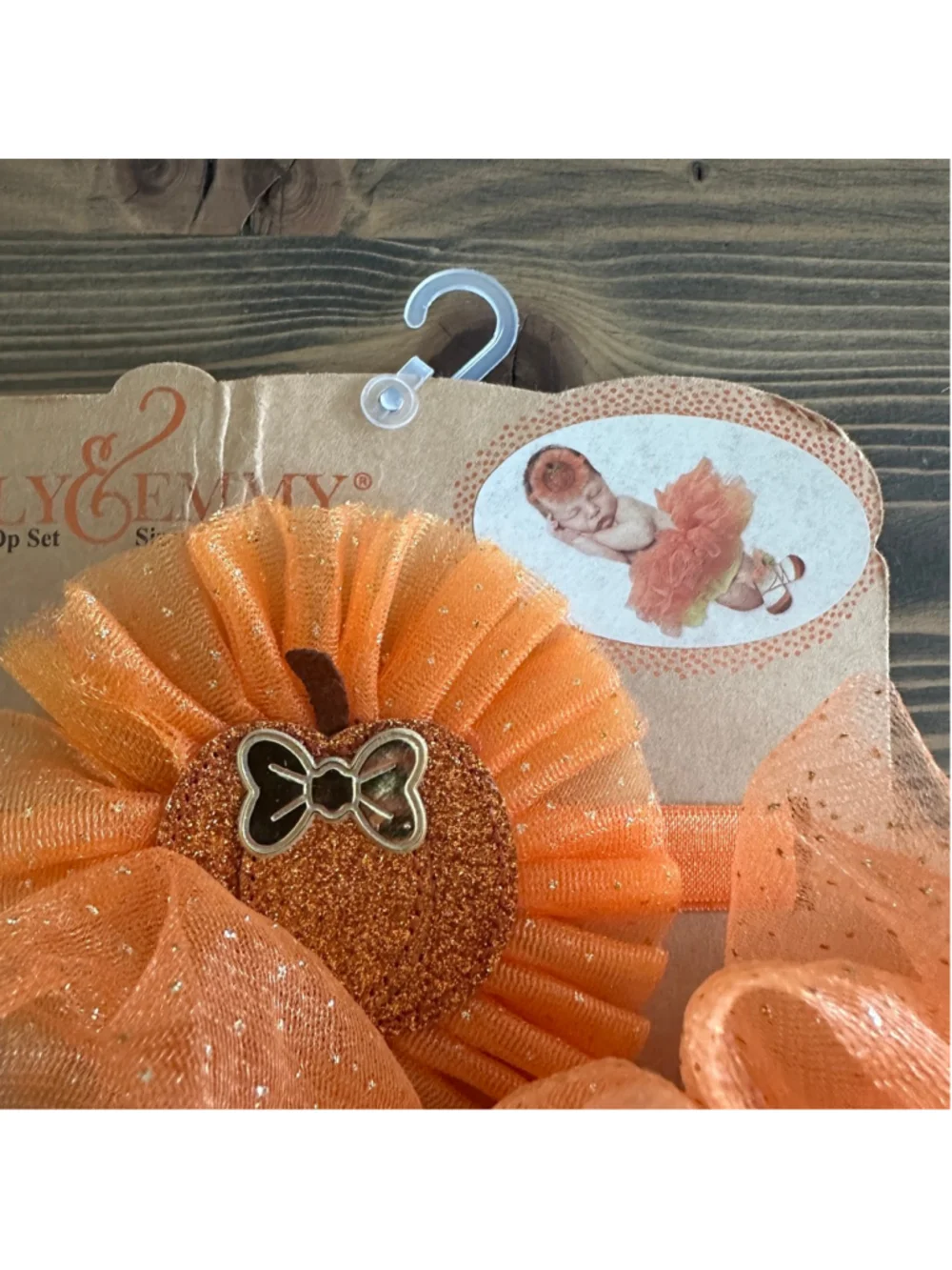 Elly & Emmy Newborn Pumpkin Tutu Set Halloween Baby Photo Outfit NWT